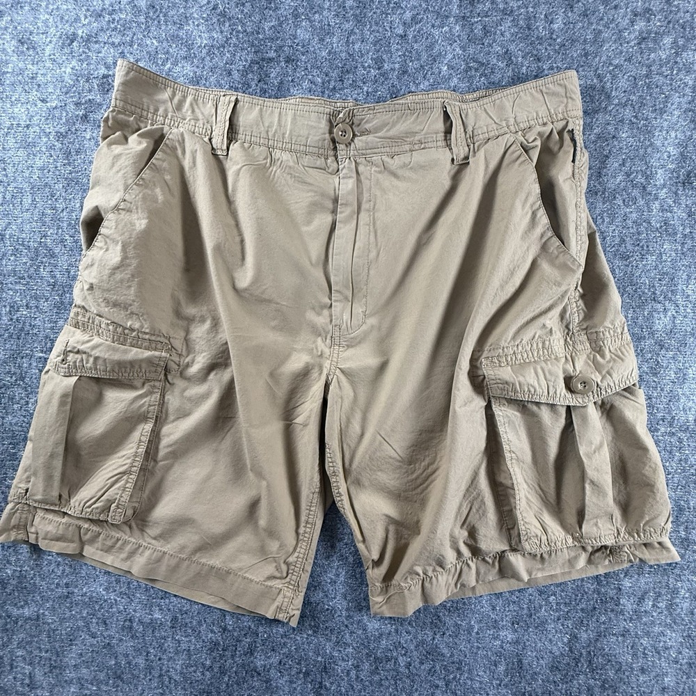 Ecko Unltd Mens 44B Khaki Tan Cargo Shorts Cotton Hip Hop Y2K Streetwear Baggy